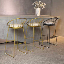 JXXDDQ - Sgabello da bar moderno con schienale e poggiapiedi per cucina, sgabello alto in tessuto, con gambe in metallo industriali (colore beige, dimensioni: 45 cm)