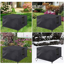 QWERF Copertura Antipolvere per Tavolo E Sedia con Protezione Solare Impermeabile da Giardino per Mobili da Esterno in Tessuto Oxford 120 cm * 120 cm * 74 cm/Nero