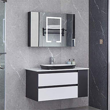 Set di Mobiletti Specchio e Lavabo Combinazione per Mobile da Bagno Semplice Bagno Specchio per lavabo per lavabo per lavabo (Color : Black, Size : 50x60x48cm)