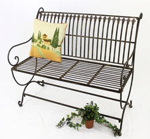 Panca Finca 063 2 sedute in Metallo Panca da Giardino Panca Panca-Suolo 102cm Marrone