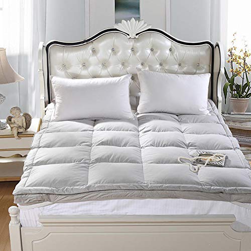 YXXCD Tatami Tappetino Materasso Letto Futon, Super Confortevole Alta qualità Piuma D'Oca Down Morbido Materasso Terra Semplice Traspirante Thick Camera da Letto Domestico-Grigio 180x200cm(70x78inch)