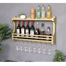 Portavini Portabottiglie in Ferro da Parete, Portabottiglie Multifunzionale per Ristorante Cucina, Espositore, Porta Bicchieri da Vino (Size : 60cm)