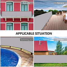 Telo Ringhiera Balcone, Pannelli da Giardino Frangivista, Frangivista e Telo Frangivento per Balconi, Resistente alle Intemperie, Grigio, Diverse Dimensioni,60×400cm