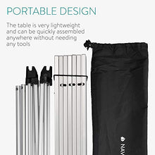 Navaris Tavolo Pieghevole in Alluminio - Tavolino Portatile Ripiegabile con Borsa da Trasporto 1,24kg da Esterno Spiaggia Giardino Campeggio Balcone