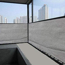 JIANFEI Balcone Frangivista Telo Privacy, Giardino A Prova di Vento Recinzione Parasole Tessere Resistente Ai Raggi UV Recinzione, 56 Dimensioni Personalizzabile (Color : Gray, Size : 2x5m)