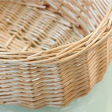 YIREAUD Cestino da picnic in bambù naturale con manico pieghevole, cestino da picnic in salice con fodera per famiglia, campeggio, picnic, decorazione per la casa