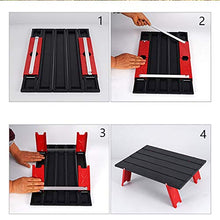ZKK Tavolo Pieghevole da Esterno, tavola della Tenda da Campeggio, tavolino Portatile per Campeggio, Tavolo da casa in Lega di Alluminio. (Color : Black)