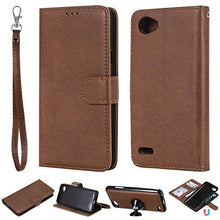 Bear Village Cover LG Q6, Custodia Premium Flip Custodia per LG Q6, Custodia con Porta Carte e Chiusura Magnetica, Marrone