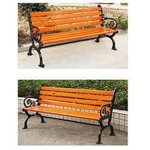 outdoor product Panca da Giardino con Panca da Giardino,Panca da Giardino per Giardino A 3 Posti,Panca da Esterno con Schienale E Braccioli,Seduta in Legno Massello Anticorrosivo in Ghisa