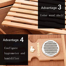 SHAOXI Vassoio di Cenere di Sigaro Umidificatore con igrometro e umidificatore - termostatica Cigar Humidor con umidificatore e igrometro
