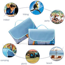 STKASE® Coperta Telo Picnic Impermeabile Coperta da Picnic, Coperta Picnic Impermeabile Pieghevole con Manico Portatile, con 3 Strati di Pile, Cotone e PEVA,145 * 80CM
