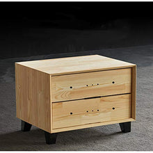 Comodino 2 Livello Comodino in Legno Cotone Lino Bedside Governo di immagazzinaggio for Camera Universitaria Mobili per mobili Camera da Letto (Colore : Marrone, Dimensione : 52.5X40.5X43CM)