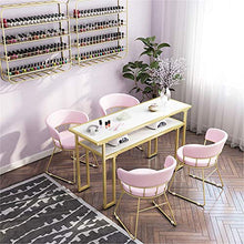 EXCLVEA Sedile per Trucco per Camera da Letto Salotto Rosa Vanity Sedie Accent Imbottito di Trucco Gambe feci con placcatura in Oro Metallo for Camera da Letto in Camera da Pranzo Cucina Patio
