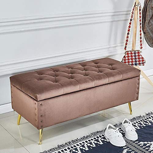 LXESWM Pouf Panca Ottomana Ottomano Panca poggiapiedi Pieghevole Imbottito Trapuntato Bagagli con la Copertura, for Soggiorno Camera da Letto (Colore : D, Size : 80cm)