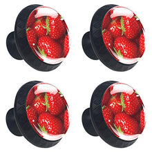 Fragola (2) 4 PCS Pomelli per Porta, Pomolo per Mobile, Pomelli per Mobili con Viti, Maniglia per Armadietto, Pomelli per Porta, Pomelli per Cassetti per Porta, Armadio, Cassetto e Credenza
