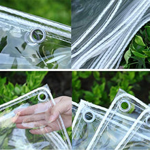 Teloni Impermeabili Trasparenti con Asola,0.35mm Telone Antipioggia Trasparente Impermeabile,Antistrappo Copriruota Tenda Pergola con Occhiellato,per Camera Sole/Finestra (1.1x3.9m/3.6x12.8ft)