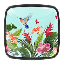 Colibrì Fiore Foglia Di Palma Farfalla Pomelli per Porta Set di 4 Pomelli per Mobili Manopole per Cassetti Cucina Armadio Vetro