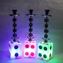 GSYH Lega di Alluminio Hookah Set, Il Tubo della Sigaretta 50cm Shisha Resina con Luce per Partito Family Dining,Nero