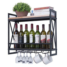 Porta Bicchiere Da Vino A Parete, Porta Calice, Porta Vino Retrò In Ferro Battuto, Porta Bicchiere A Gamba Lunga, Porta Vino Sospeso-Nero A_60 * 20 * 53 Cm