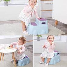 Niduo Bear Sgabello Doppio Passo per I più Piccoli, Toilette Sgabello Poggiapiedi, Divertimento Bagno Servizi Igienici Cassaforte E Antiscivolo Bagni da Cucina,Rosa