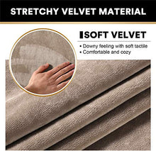 LINGKY Fodera per Divano in Velluto con 2 Fodere per Cuscino Separate, Protezione per Mobili Antiscivolo Ultra Morbida in Peluche Antiscivolo con Fondo Elastico (Taupe,3 posti(173-229 cm))