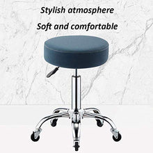 SXRDZ Gambe Chair Sgabello su rotelle, Nail Sgabello con PU Grigio Sedile pelle sintetica, Altezza regolabile 45-55 cm, peso 160 Kg supportati, regolabile girevole di rotolamento Sgabello for Massaggi