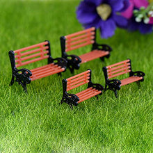 QULONG Ornamenti da Giardino Creativo da Esterno Mini Panchina da Parco Modello Ornamento in Miniatura Micro Paesaggio Giardino Decorativo per la casa L