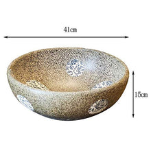 FGH QPLKKMOI Ceramica Ciotola Rotonda Bagno Vessel Sink, Famiglia Rotonda Lavabo