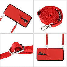 Custodia per telefono con porta carte di credito per oppo A9 2020 / A5 2020 / A11 / A11X (rosso)
