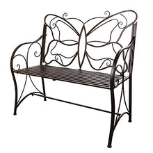 Panchina da terrazza panchina da esterno, Panchine decorative in metallo per esterno da giardino, Forte capacità portante, può ospitare 2 persone, Adatto per corridoi, balconi, ingressi
