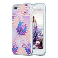 Custodia in TPU (IMD Marmor) per iPhone 8 Plus/7 Plus, colore: Viola