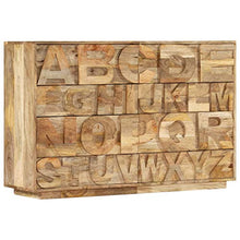 SKM Mobile Alfabeto 6 Cassetti 120x35x79 cm Legno Massello Mango