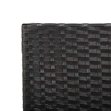 Tidyard Panchina da Giardino con Cuscini 176 cm Nera in Polyrattan, Panchina da Giardino, Panchina da Giardino, Panchina da Esterno