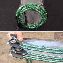 NMBC Telone Occhiellato Toldo De Planta Impermeabile 0.5mm PVC Vetro Morbido con Occhielli Resistente agli Strappi Addensare Giardino Foglia di Pianta Floreale-1.4x2.5m Chiaro