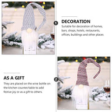 HEMOTON 2 Pezzi di Gnomi Natalizi Copri Bottiglia di Vino Copri Vestito Decorativo Fatto a Mano Toppers Bottiglia di Vino Svedese Tomte Decorazioni Regalo di Festa
