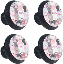 Modello di Pink Pink Cute Pigs Pomelli per Porta Set di 4 Pomelli per Mobili Manopole per Cassetti Cucina Armadio Vetro