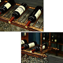 WLABCD Bar Portabomestico per Vino Ristorante Portabottiglia per Vino a Muro, Supporto per Vino Appeso, Porta in Vetro per Vino, Europeo Sottosopra a Domicilio Bar da Barboncino Del Bicchiere Del Vin