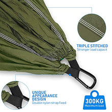 Vegena Amaca da Campeggio, 300 x 200 cm Amaca da Giardino, Amaca da Campeggio da Viaggio Ultraleggera Traspirante,Nylon da Paracadute ad Asciugatura Rapida, 2 x Moschettoni ,2 x Corde in Nylon