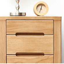 Comò e cassettiere Comodino Comodino in Legno massello Armadio Camera da Letto armadietto in Legno Tre cassetti Camera da Letto (Color : Wood Color, Size : 40 * 35 * 50cm)