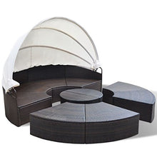 Set Divano Circolare da Giardino 13 pz Polirattan 230cm Marrone divano letto divano letto matrimoniale set divano esterno divano esterno giardino kit divano giardino