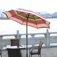 RSBCSHI Parasol, 2,7 m Garden Parasol Grande ombrellone da Sole all'aperto con Manico a manovella Tondo Parasole Rotondo con Funzione di inclinazione, per Cortile Spiaggia