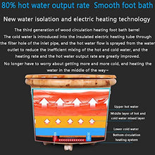 Axdwfd Pediluvio 36 centimetri di riscaldamento elettrico temperatura costante rovere adulto pediluvio barile, casa pediluvio pedicure in legno pediluvio pediluvio ciotola pedicure spa massaggio pedic