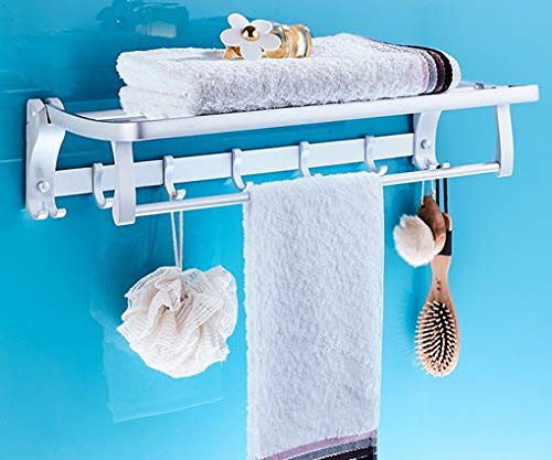 MBYW Portasciugamani Moderno Minimalista Portasciugamani Elegante per Il Bagno di Moda Ciondolo Hardware, portasciugamani Spessi, portasciugamani Pieghevole, mensola Bagno in Alluminio