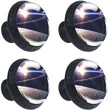 Fantastica alba nello spazio Pomelli per Porta Set di 4 Pomelli per Mobili Manopole per Cassetti Cucina Armadio Vetro