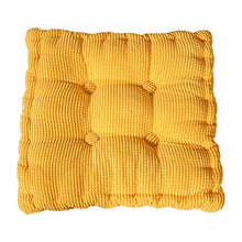 Milopon - Cuscino per sedia con schienale alto, in Corduroy, per sedie da giardino (giallo)