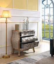 QKJD Europeo Tre cassetti Bello Piccolo Tipo di Famiglia Dipinta a Mano Portico armadietto della Pancia di Manzo armadietto del Mobile 97x46x87CM Silver
