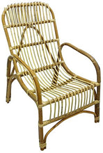 SF SAVINO FILIPPO Sedia Poltrona Manao in Vimini bambù Rattan Naturale con Cuscino Salotto casa