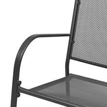 SHENGFENG - Panca da giardino, in acciaio, colore: grigio, 108 x 60 x 88 cm