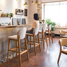 LF- Sgabello da Bar in Legno massello Sgabello Alto da Bar Sgabello da Bar Multicolore semplicità (Color : A)