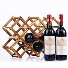 KUMOPYU Portabottiglie in Legno Accessori da Cucina Portabottiglie Pieghevole Portabottiglie Portabottiglie Portatile 3 6 10 Portabottiglie Bar Display Rack-3 Bottiglie Porta Vino Arredamento Casa